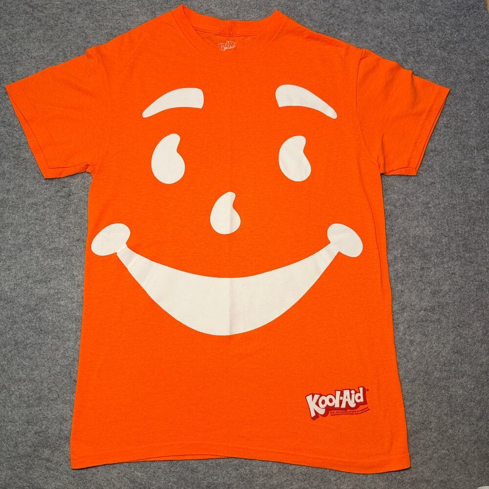 Kool-Aid Unisex S Graphic Tee Orange Cotton Polyester Casual